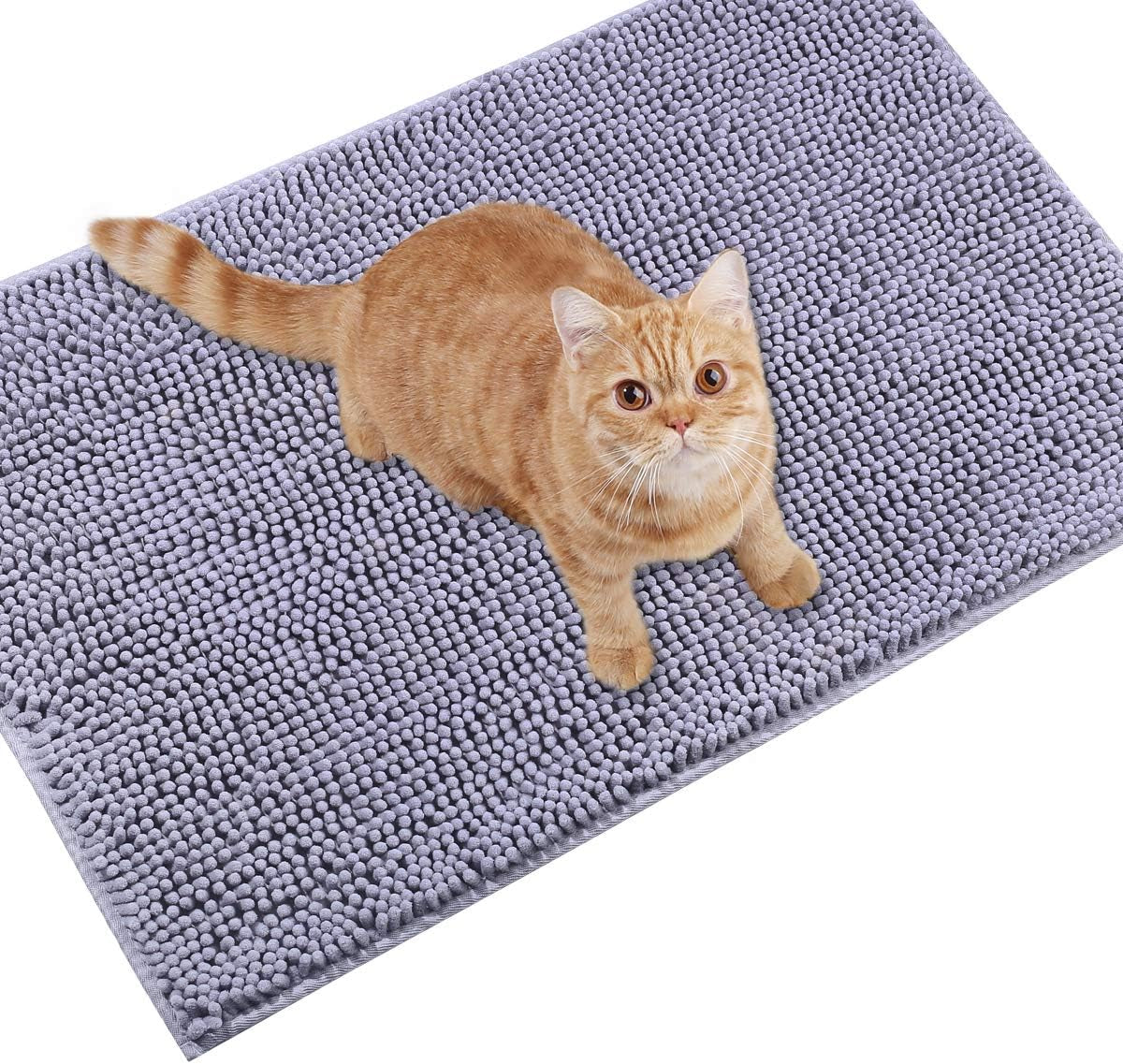 VIVAGLORY Cat Litter Mat, Litter Trapping Mat, 31"× 20" Cat Kitty Litter Rug with Waterproof Back, Super Soft for Cat'S Paws, Machine Washable, Beige