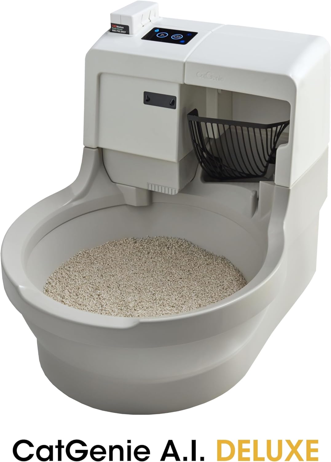 Catgenie A.I. Deluxe Automatic Self-Cleaning and Fully-Flushing Cat Litter Box