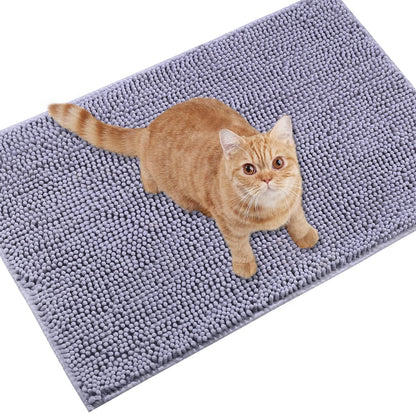 VIVAGLORY Cat Litter Mat, Litter Trapping Mat, 31"× 20" Cat Kitty Litter Rug with Waterproof Back, Super Soft for Cat'S Paws, Machine Washable, Beige